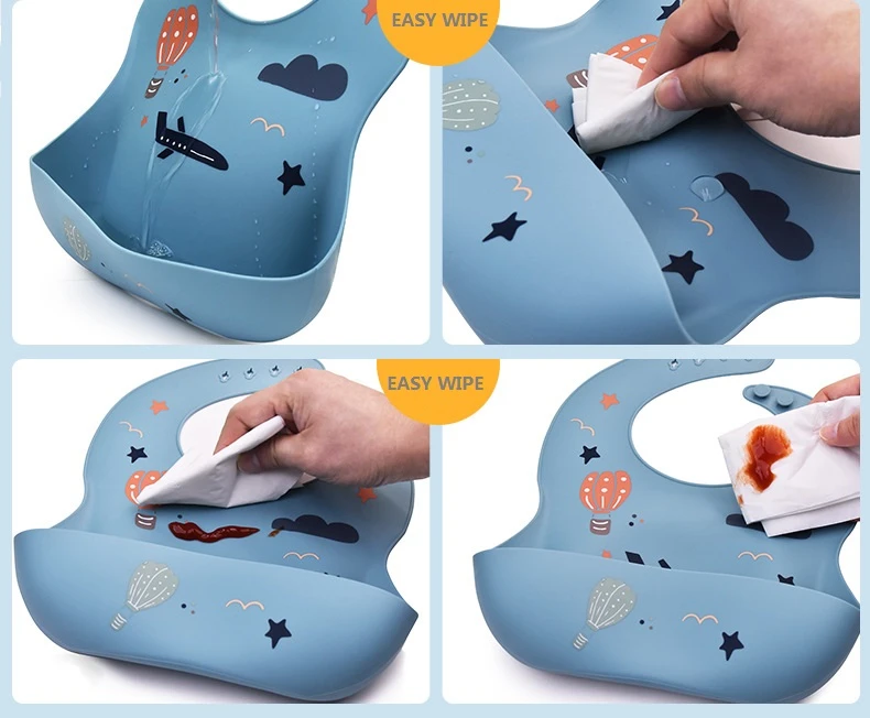 custom print silicone baby bib 4